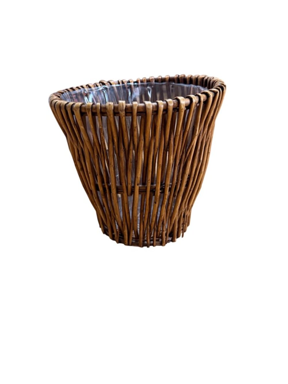 Wicker Basket With Plastic Liner For Indoor & Outdoor Use